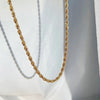 Simple Style Twist Stainless Steel Plating Necklace