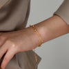 Sweet Solid Color Titanium Steel Plating 18k Gold Plated Bracelets Necklace