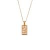 Vintage Style Star Rectangle Stainless Steel Plating Inlay Rhinestones Zircon 18k Gold Plated Pendant Necklace