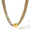 Wholesale Casual Streetwear Geometric Stainless Steel Plating 18k Gold Plated Necklace