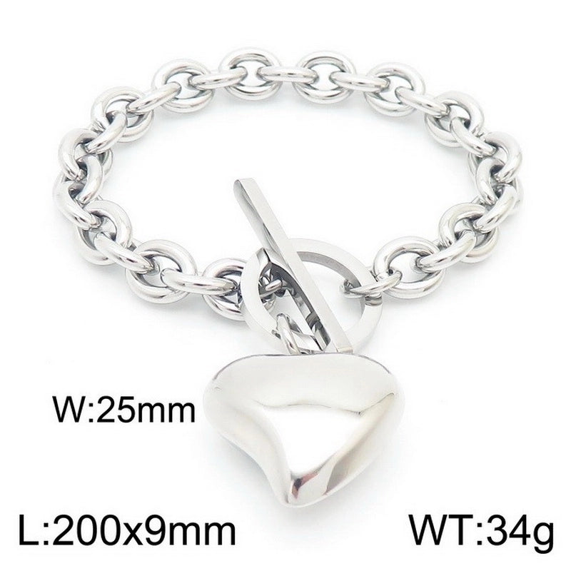 Wholesale Fashion Geometric Stainless Steel Plating Bracelets Necklace