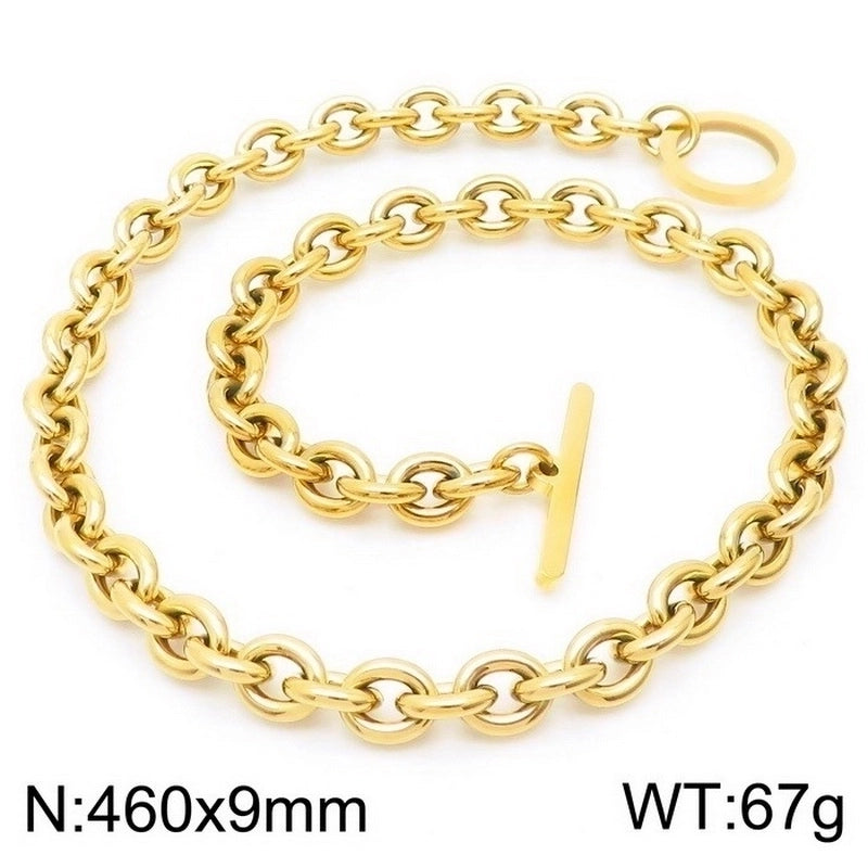 Wholesale Fashion Geometric Stainless Steel Plating Bracelets Necklace