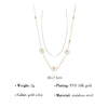 Wholesale Sweet Flower Stainless Steel Beaded Plating Inlay 14k Gold Plated Freshwater Pearl Bracelets Necklace