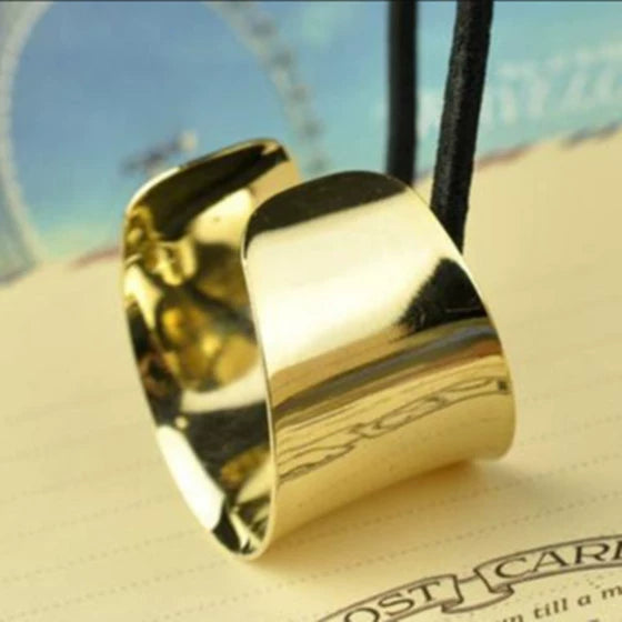 A001 Metal Horse Tail Buckle Pop Punk Alloy Hair Ring Ponytail Buckle Hair Rope Headdress Gold Silver
