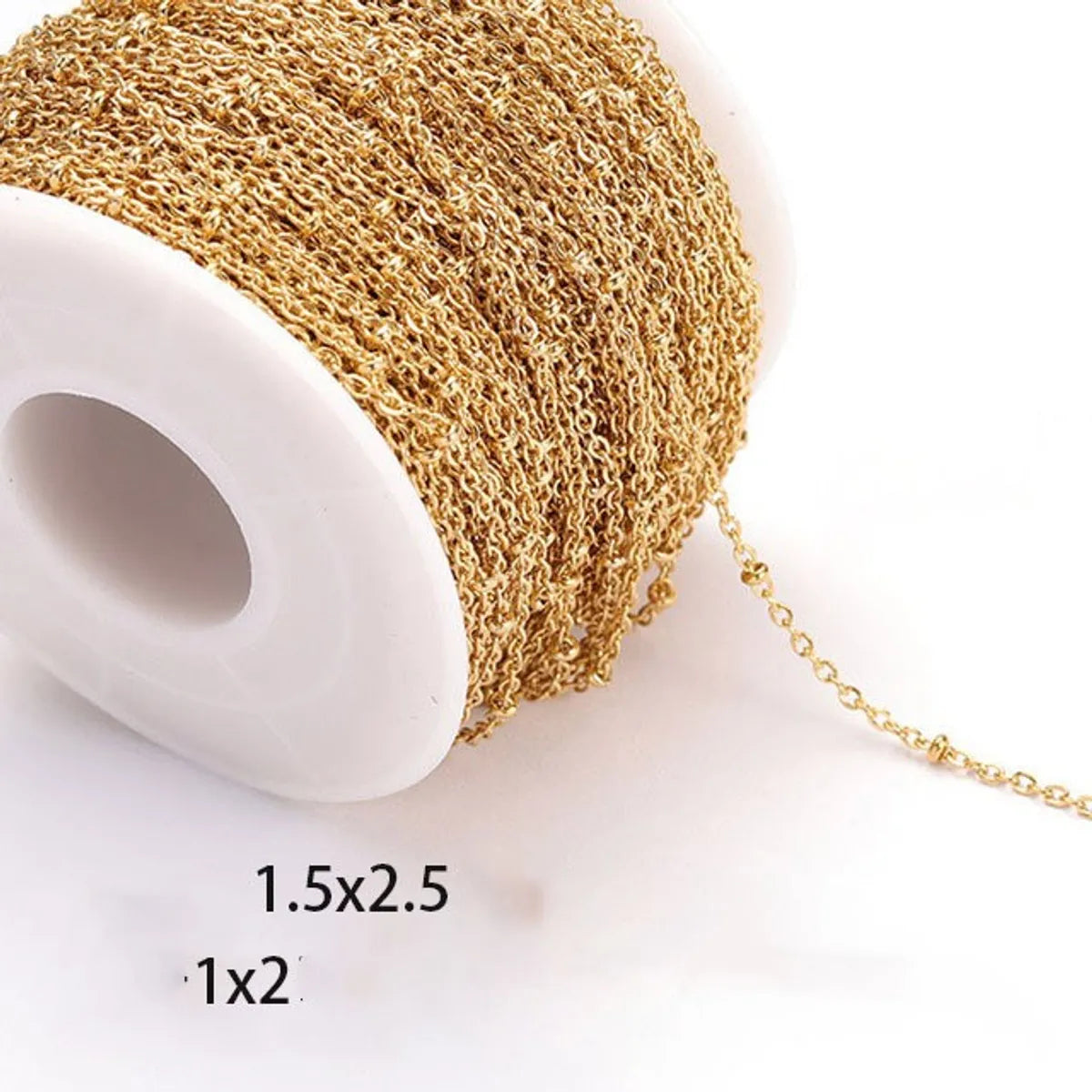 A Pack Of 2 M 2MM 3mm 4mm 304 Stainless Steel 18K Gold Plated Polished Jewelry Accessories