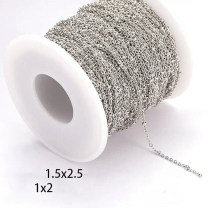 A Pack Of 2 M 2MM 3mm 4mm 304 Stainless Steel 18K Gold Plated Polished Jewelry Accessories