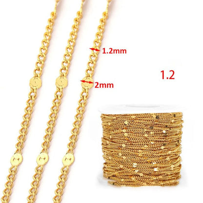 A Pack Of 2 M 2MM 3mm 4mm 304 Stainless Steel 18K Gold Plated Polished Jewelry Accessories