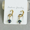 A Pack Of 2 Pairs Basic Simple Style Classic Style Round Plating Inlay 304 Stainless Steel Zircon Drop Earrings