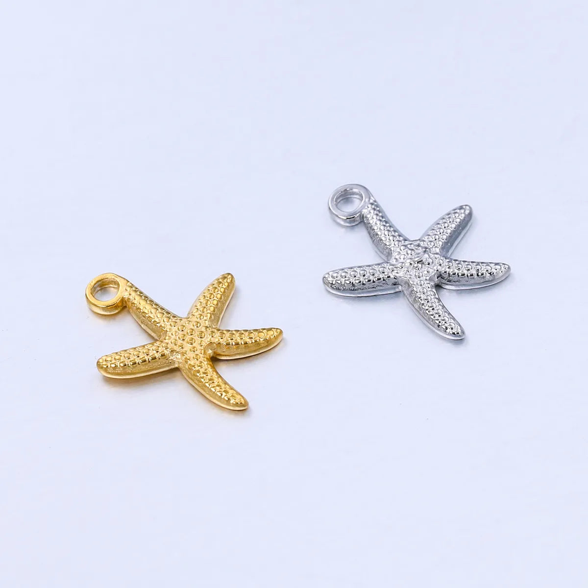 A Pack Of 3 18*14mm 304 Stainless Steel Starfish Polished Pendant