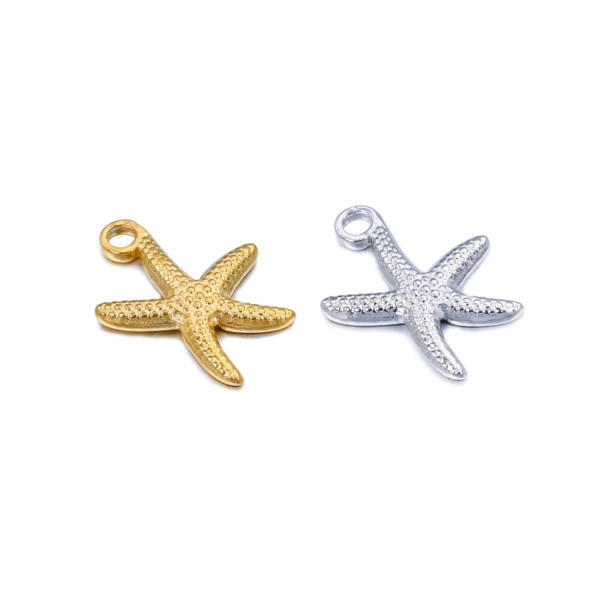 A Pack Of 3 18*14mm 304 Stainless Steel Starfish Polished Pendant