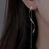 A Pair Of New Ins Fashion Jewelry S Shape Design Simple Tassel Earrings