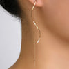 A Pair Of New Ins Fashion Jewelry S Shape Design Simple Tassel Earrings