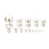 Abs Imitation Pearl Round Beads For Earrings And Necklace Making Painted Glossy White Beige Light Luxury Jewelry Accessories