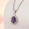 Accessories Alloy Clavicle Necklace With Drop Shape Pendant And Melon Seed Chain Simple Style Electroplating