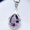 Accessories Alloy Clavicle Necklace With Drop Shape Pendant And Melon Seed Chain Simple Style Electroplating