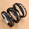 Accessories Alloy Leather Rope Bracelet Geometric Style Electroplated