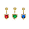 Accessories Copper Stainless Steel Heart Shaped Pendant With Dripping Oil Design And Inlaid Zirconium