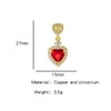 Accessories Copper Stainless Steel Heart Shaped Pendant With Dripping Oil Design And Inlaid Zirconium