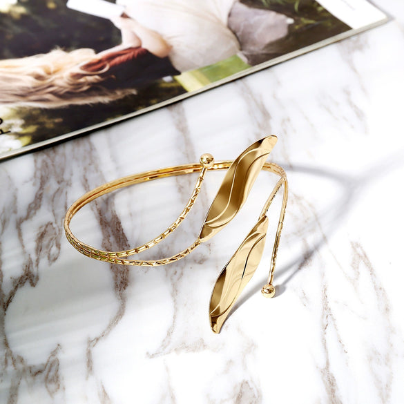 Accessories Metal Geometric Arm Bracelet Arm Ring Electroplating Female Retro Style