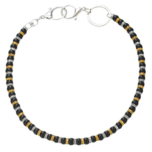 Accessories Pants Chain Jeans Waist Chain Skirt Chain Bag Hanging Chain Retro High Street Design Sense Black Magic Sand Glass Bead For Men And Women