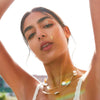 Accessories Pearl Choker Clavicle Chain Cross Copper Necklace Conch Sea Shell Shell Pearl Electroplating Box Chain Women