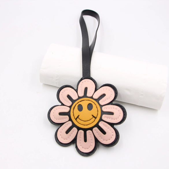 Accessories Pendant Jewelry Cotton Leather Artificial Leather With Smiley Face Sunflower Little Bear Pig Small Animal Electroplating