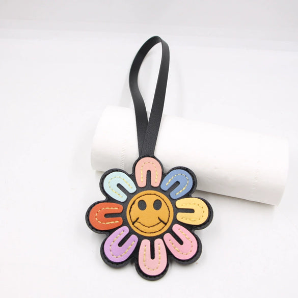Accessories Pendant Jewelry Cotton Leather Artificial Leather With Smiley Face Sunflower Little Bear Pig Small Animal Electroplating