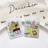 Accessories Plastic Resin Handmade Beaded Doublesided Ab Printing Line Pattern Cartoon Character Two Dimensions