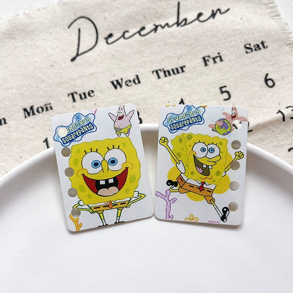 Accessories Plastic Resin Handmade Beaded Doublesided Ab Printing Line Pattern Cartoon Character Two Dimensions