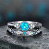 Accessories Simple Fashion Green Zircon Women'S Alloy Sapphire Ring