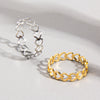 Accessories Titanium Steel Heart Shaped Hollow Love Ring Electroplating