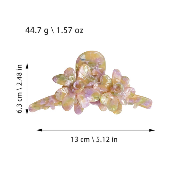 Acetate Handmade Flower Hair Clip For Women