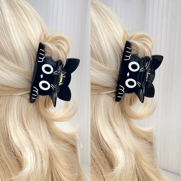 Acetic Acid Handmade Cartoon Animal Cat Shark Hair Clip For Women