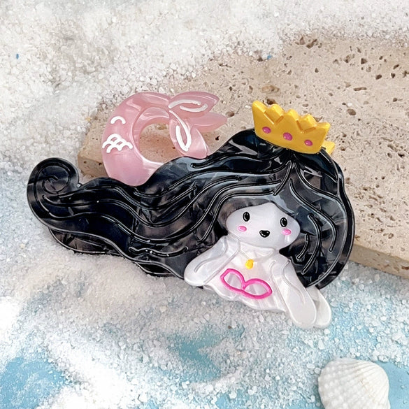 Acetic Acid Handmade Cartoon Mermaid Hair Grab Clip Accessories
