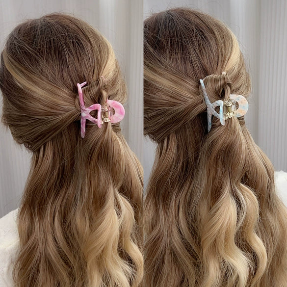 Acetic Acid Handmade Geometric Hair Grab Clip Women's Fashion Hair Accessories