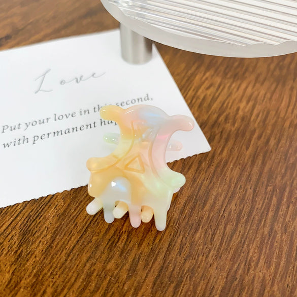 Acetic Acid Handmade Light Luxury Geometric Hair Grip Clip For Women