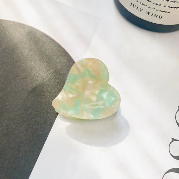 Acetic Acid Heart Hair Accessories Handmade Hair Grab Clip For Women