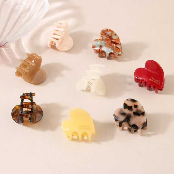 Acetic Acid Love Shark Clip Hair Accessories For Women With Baking Paint Treatment