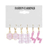Acrylic Alloy Cute Animal Zodiac Micro Inlay Earrings