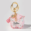 Acrylic Butterfly Floral Keychain With Plush Pompom And Tassel Fashion Festival Element