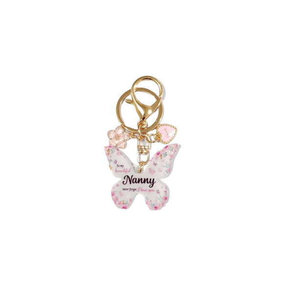 Acrylic Butterfly Pendant Keychain Modern Art Style