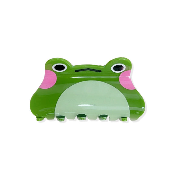 Acrylic Cartoon Frog And Shark Pony Tail Clips With Baking Paint For Women