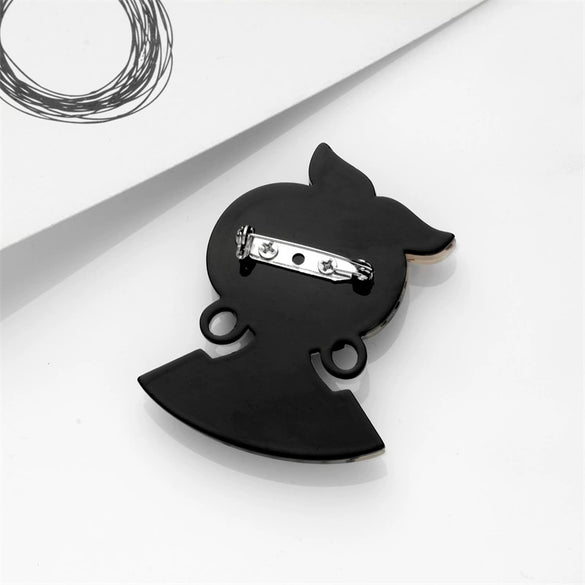 Acrylic Cartoon Simulation Figure Allmatch Fashion Decorative Brooch For Women With Printing