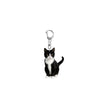 Acrylic Cat Keychain With D Shaped Buckle And 2D Flat Double Sided Printing