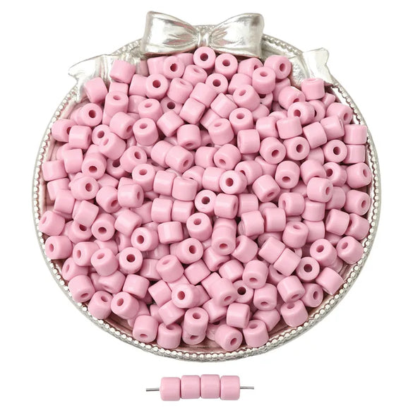 Acrylic Colorful Small Cylindrical Beads Macaron Color Hand Beaded Diy Handmade Loose Beads Jewelry Accessories Wholesale