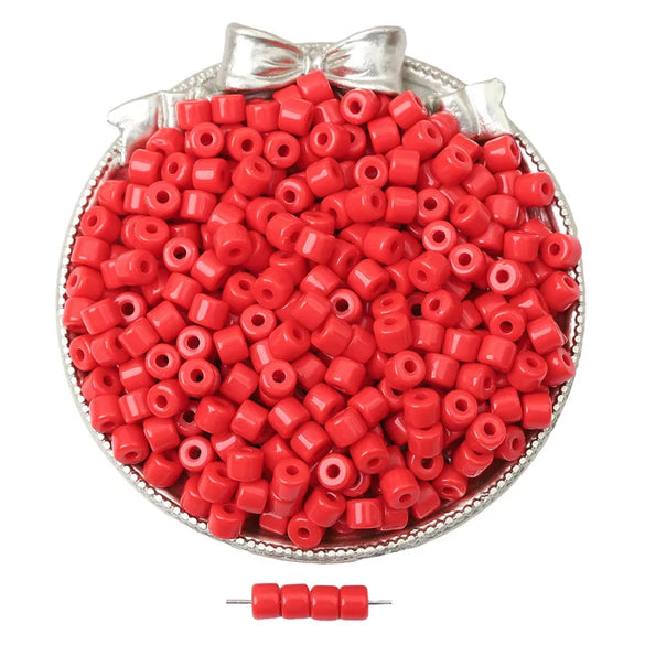Acrylic Colorful Small Cylindrical Beads Macaron Color Hand Beaded Diy Handmade Loose Beads Jewelry Accessories Wholesale