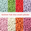 Acrylic Colorful Small Cylindrical Beads Macaron Color Hand Beaded Diy Handmade Loose Beads Jewelry Accessories Wholesale