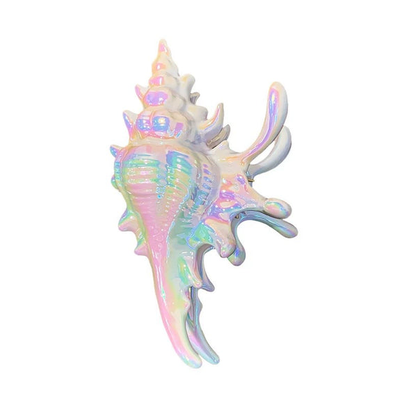 Acrylic Conch Handmade Hair Clip For Women Seaside Vacation Style Exaggerated Fashionable Simple Niche Design