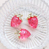 Acrylic Crystal Transparent Strawberry Jewelry Accessories Material For Diy Handmade Bracelet Necklace Earring With Dripping Glue Treatment