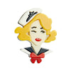 Acrylic Decorative Brooch With Clouds Rainbow Water Drops Sun Simulation Printing For Women